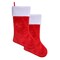 Haute Decor HangRight� Adjustable Classic Christmas Stocking 2-Pack - Adjustable Loop so Stockings Hang Straight from Mantel - Traditional Red and White